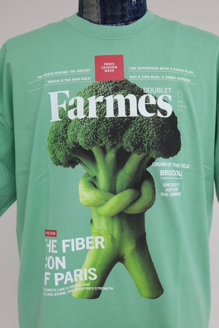 doublet ダブレット26SS FARMES MAGAZINE COVER T-SHIRT (26SS34CS430) GREEN★1月17日(土)11:00発売！