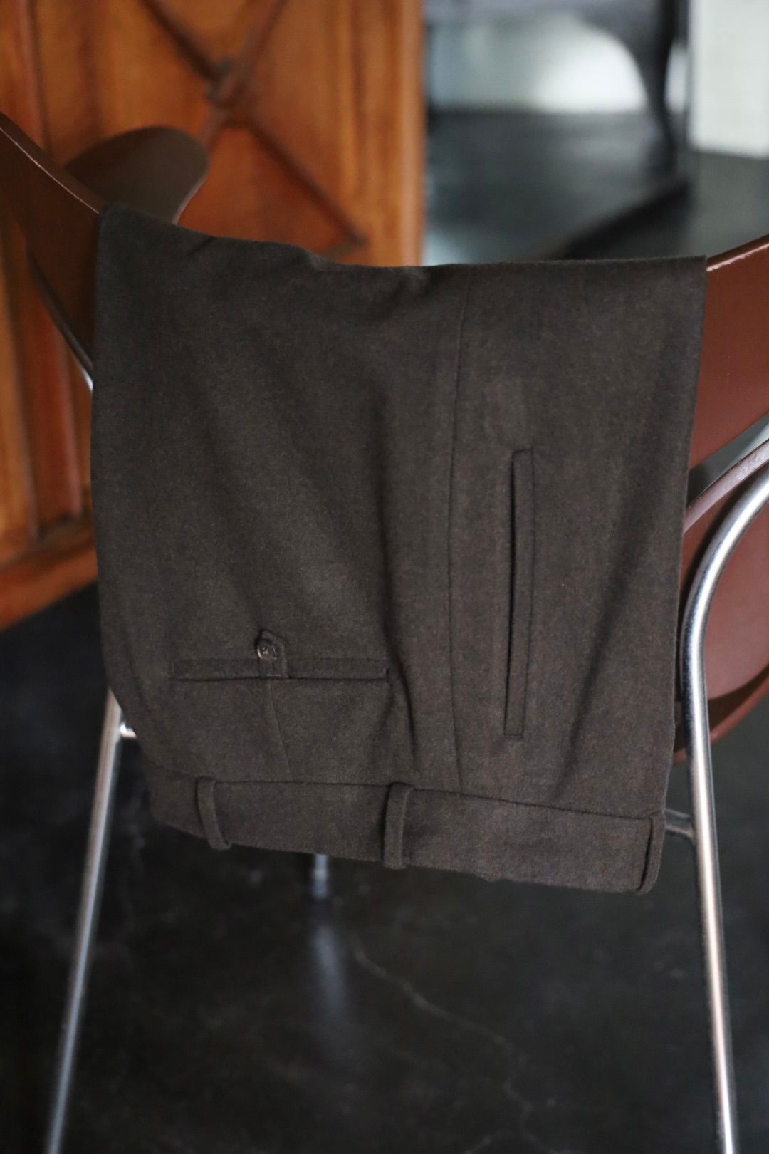 アプレッセ 2026 STYLE2 Wool Flannel Wide Trousers(26AAP-04-03)BROWN☆9月19日(土)発売！