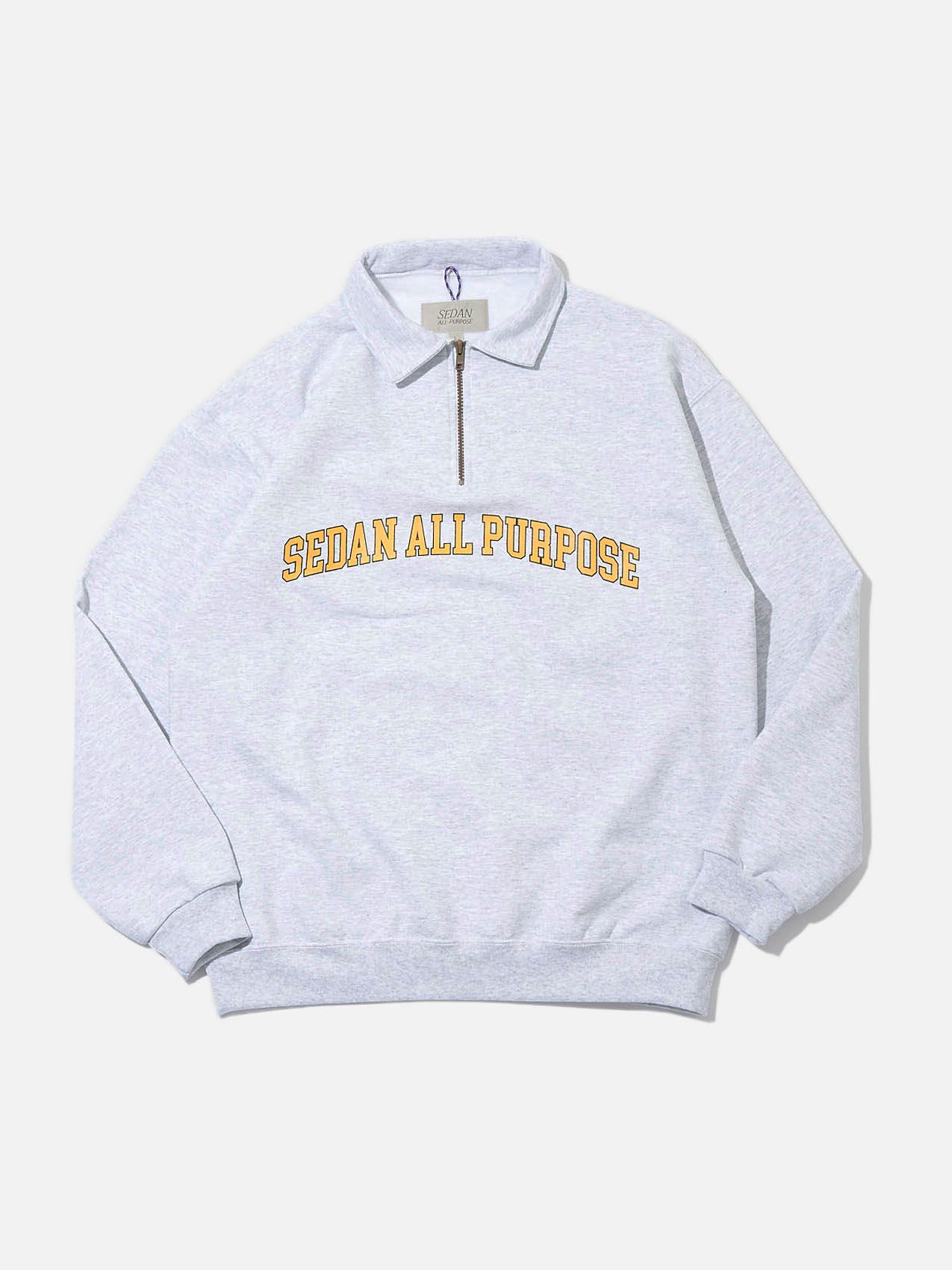 セダンオールパーパスFW23 Arch Logo Quarter Zip Sweatshirt (SD23F-CT03)Ash