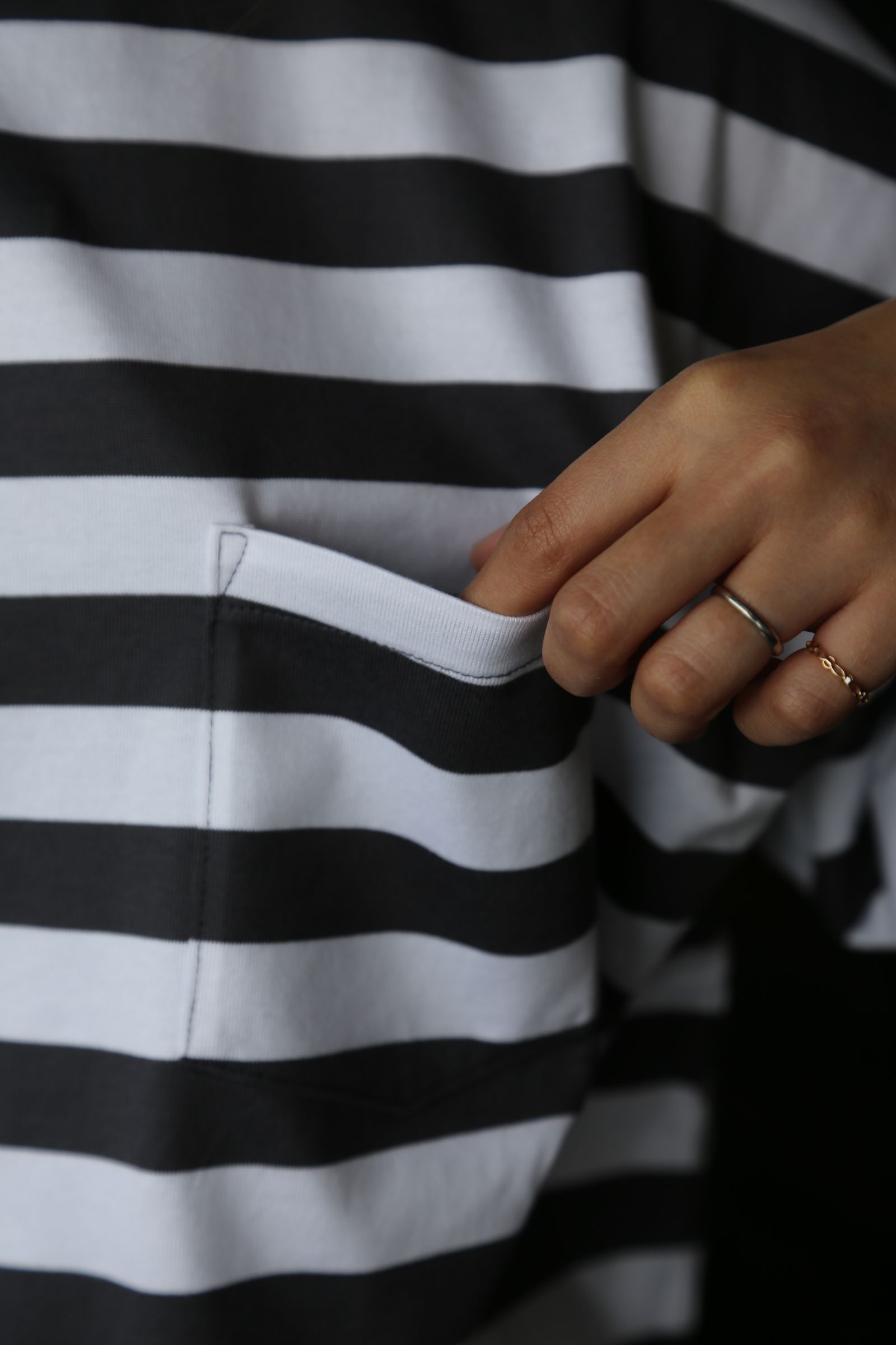 Graphpapaer Border S/S Pocket Tee style.2021.3.6.