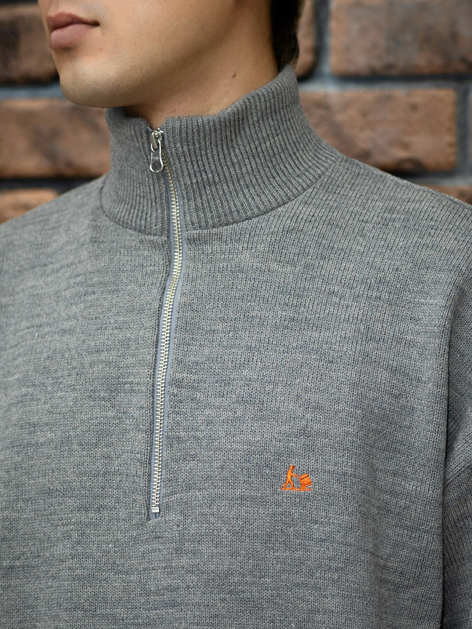 FreshService THERMAL JERSEY HARF ZIP KNIT MARK Style