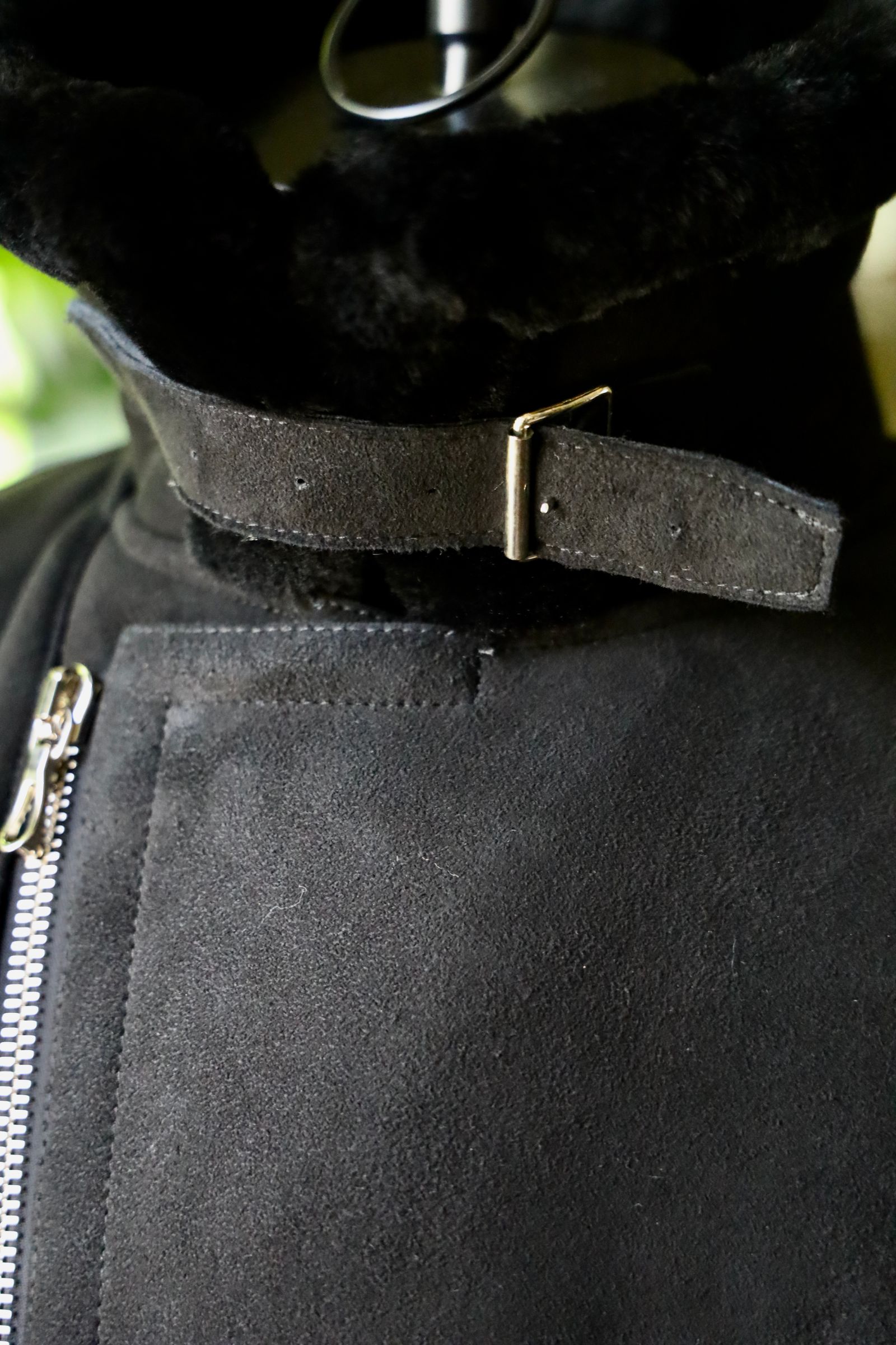 グラフペーパー24AW Sheep Mouton Aviator Jacket(GU243-20080)BLACK