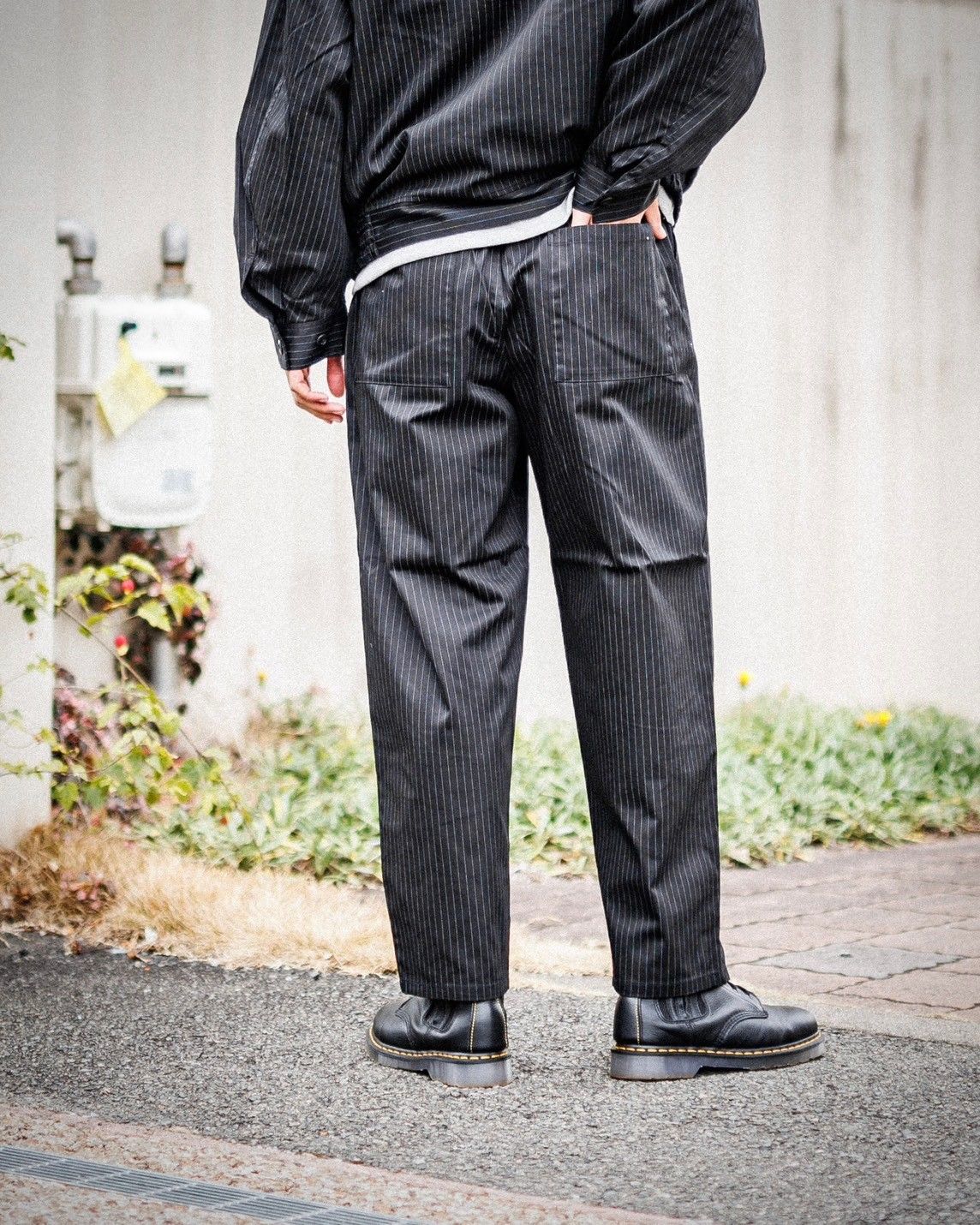 FreshService ストライプ イージーパンツ Fresh Service CORPORATE EASY PANTS [BK STRIPE] - Fresh