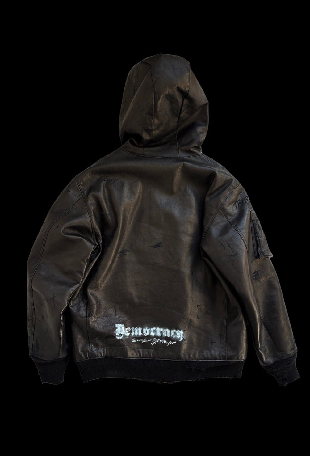 トーキングアバウト ジ アブストラクション 25AW DAMAGE LEATHER PARKA (2526AW-J-007)BLACK☆新作発売！