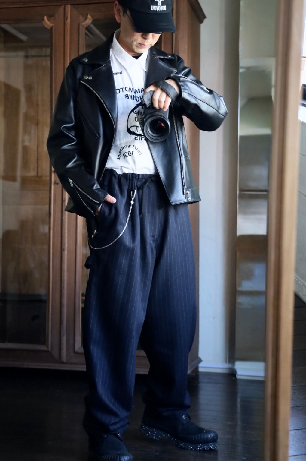Y's for men STRIPED SERGE PAINTER PANTSスタイル
