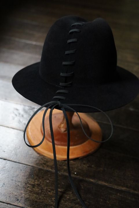 ヨウジヤマモト ハット LACE UP SOFT HAT(HO-H11-977)