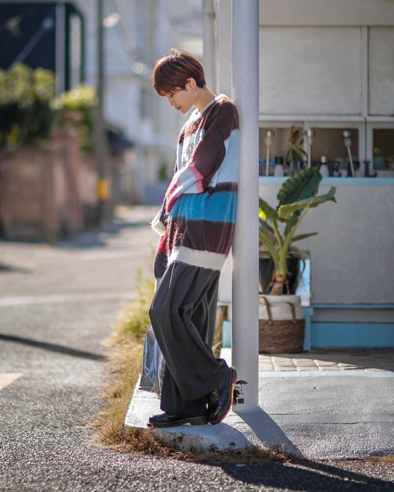 YOKE×KEITA MARUYAMA MOHAIR BORDER SWEATER style.2024.11.28