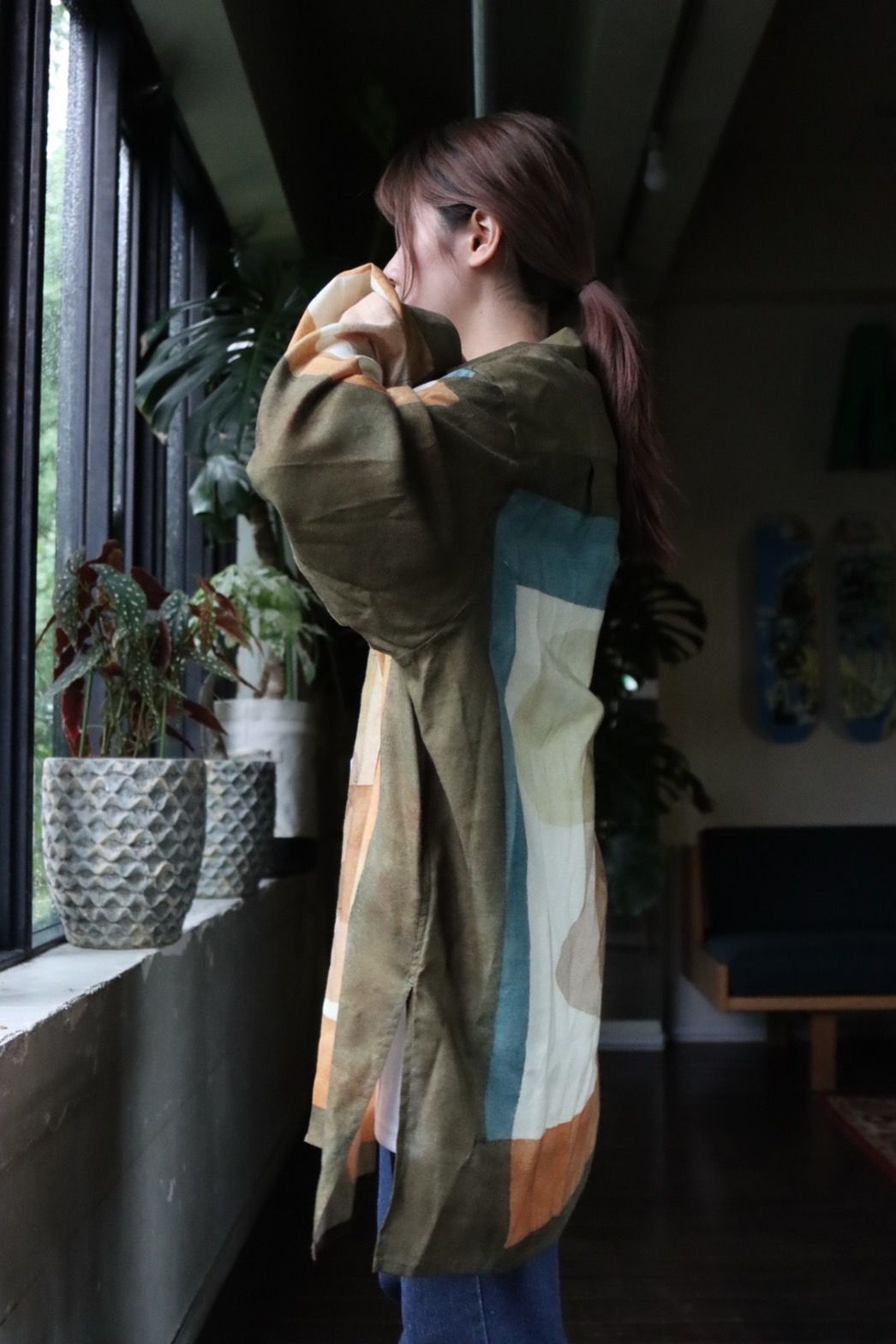 YOKE 24SS LANDSCAPE PRINTED OPEN COLLAR SHIRT style 2024.5