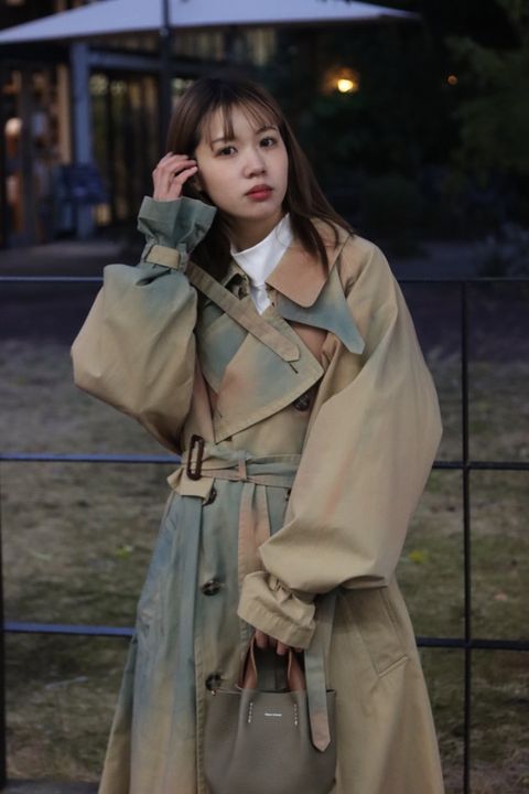 YOKE 新作SPRAY PRINTED TRENCH COAT style.2023.1.24