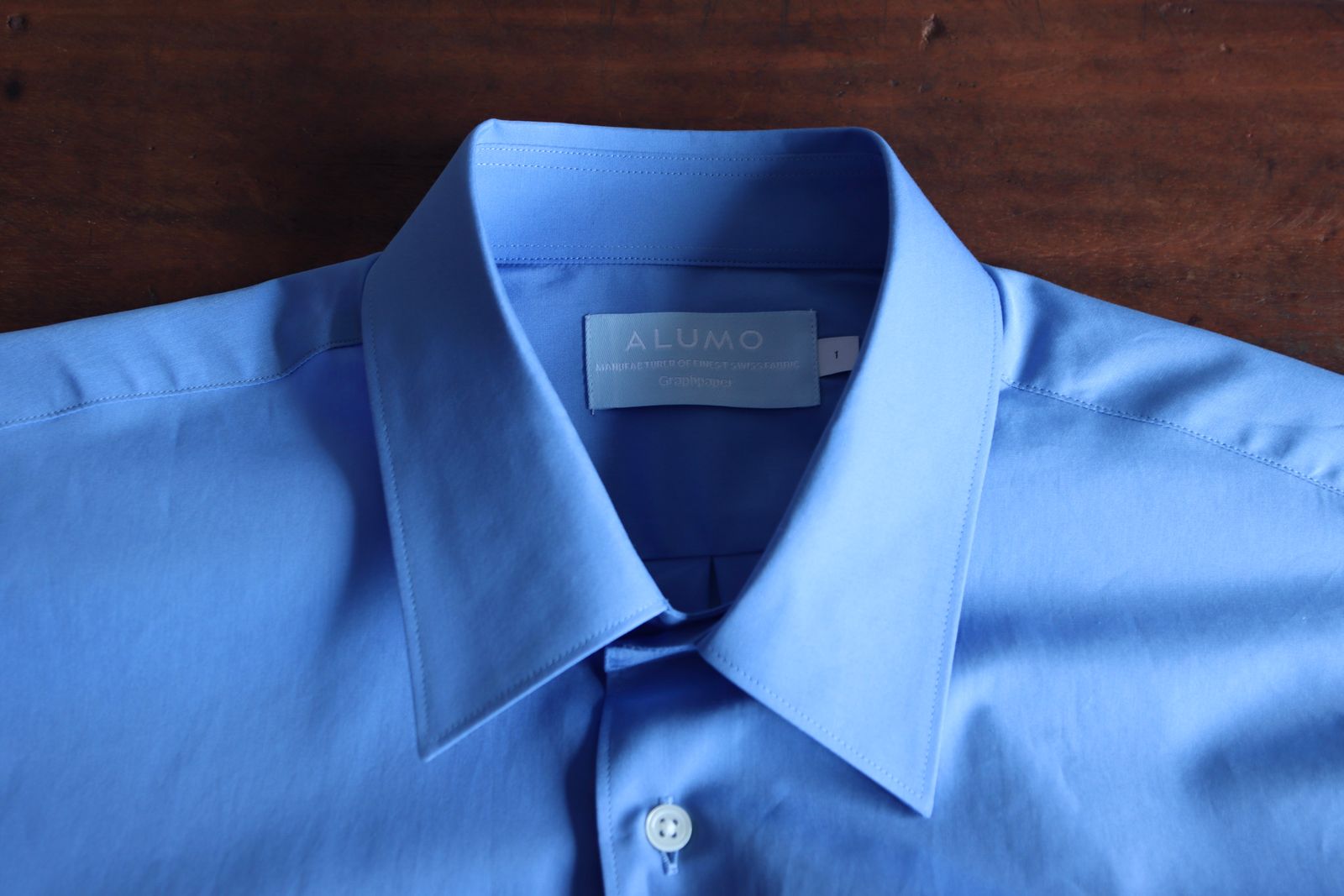 グラフペーパーシャツ 25SS ALUMO for GP Regular Collar Shirt(GM251-50094B)BLUE