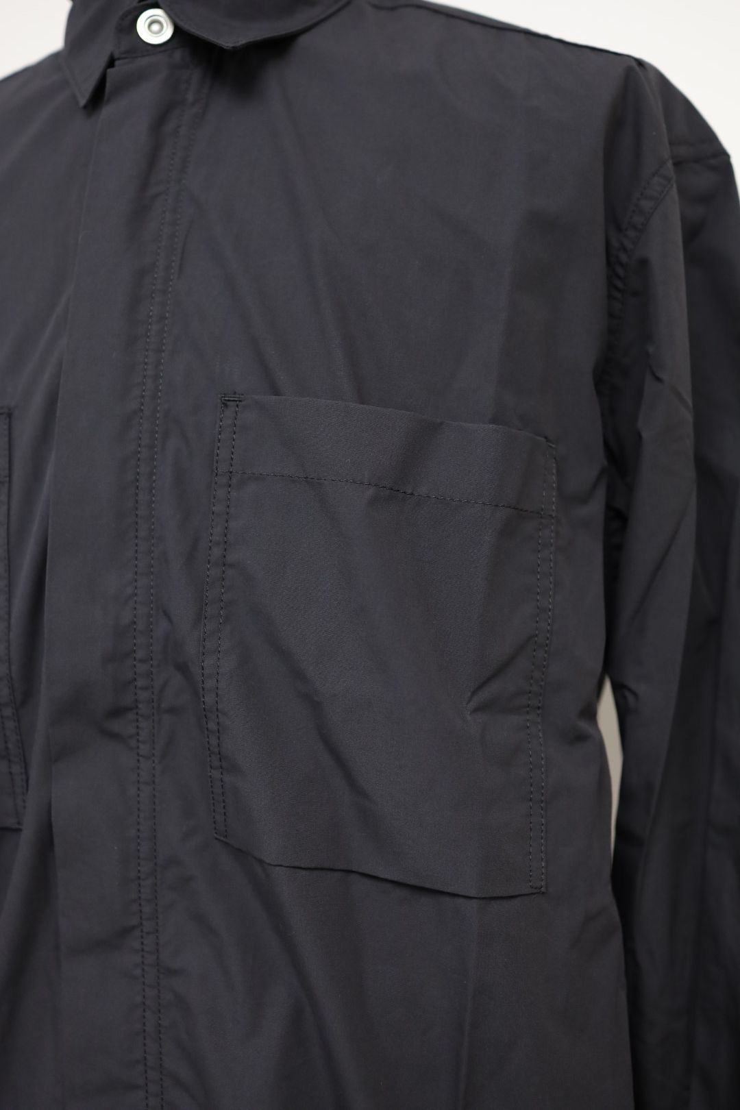 コムデギャルソンオム26SS 綿タイプライタージップアップシャツ(HQ-B002-051)BLACK☆2月6日(金)発売