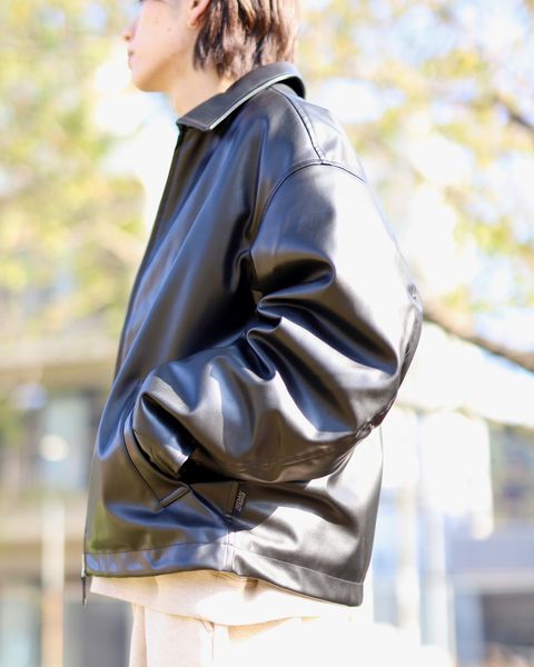 SEDAN ALL-PURPOSE セダンオールパーパス FW23 Synthetic Leather Sports Jacketスタイル