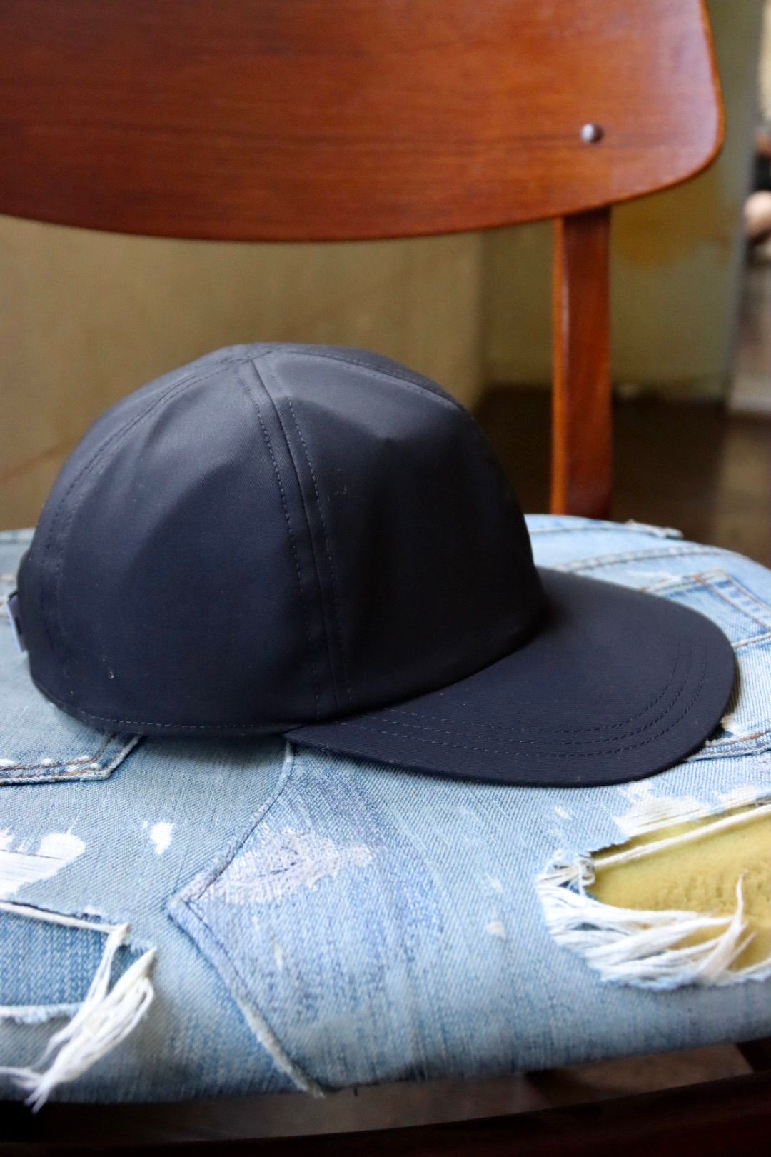 グラフペーパー Wooly Cotton Twill 6 Panel Cap(GU253-90050B)BLACK
