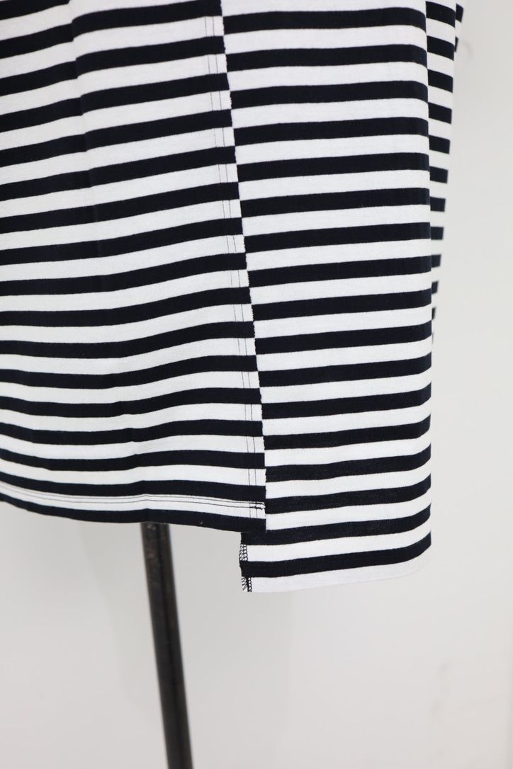 Yohji Yamamoto 天竺ボーダー Tシャツ (HK-T55-074)BLACK☆新作発売！