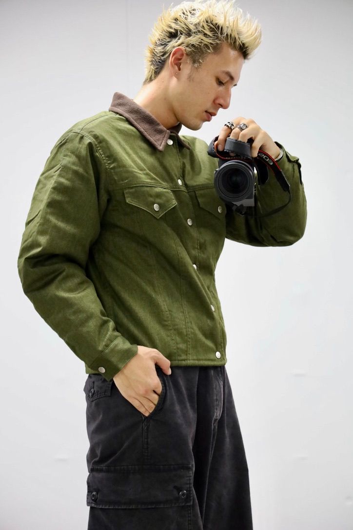 FOUNDOUR  COLOR DENIM JACKET MARK スタイル