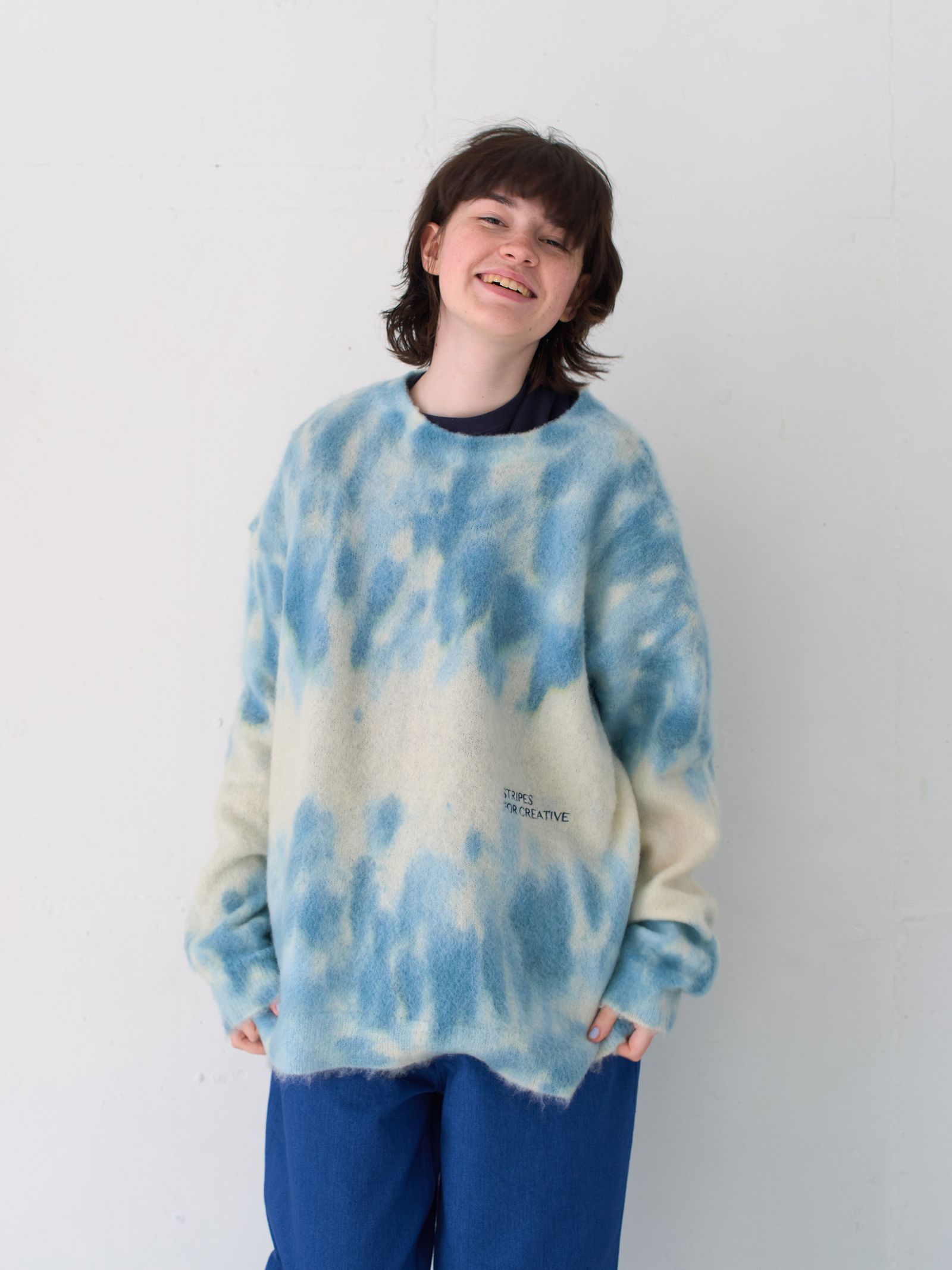 S.F.C 25FW エスエフシー DYED MOHAIR CREW (SFCFW25KN03)Natural,Blue,Mint