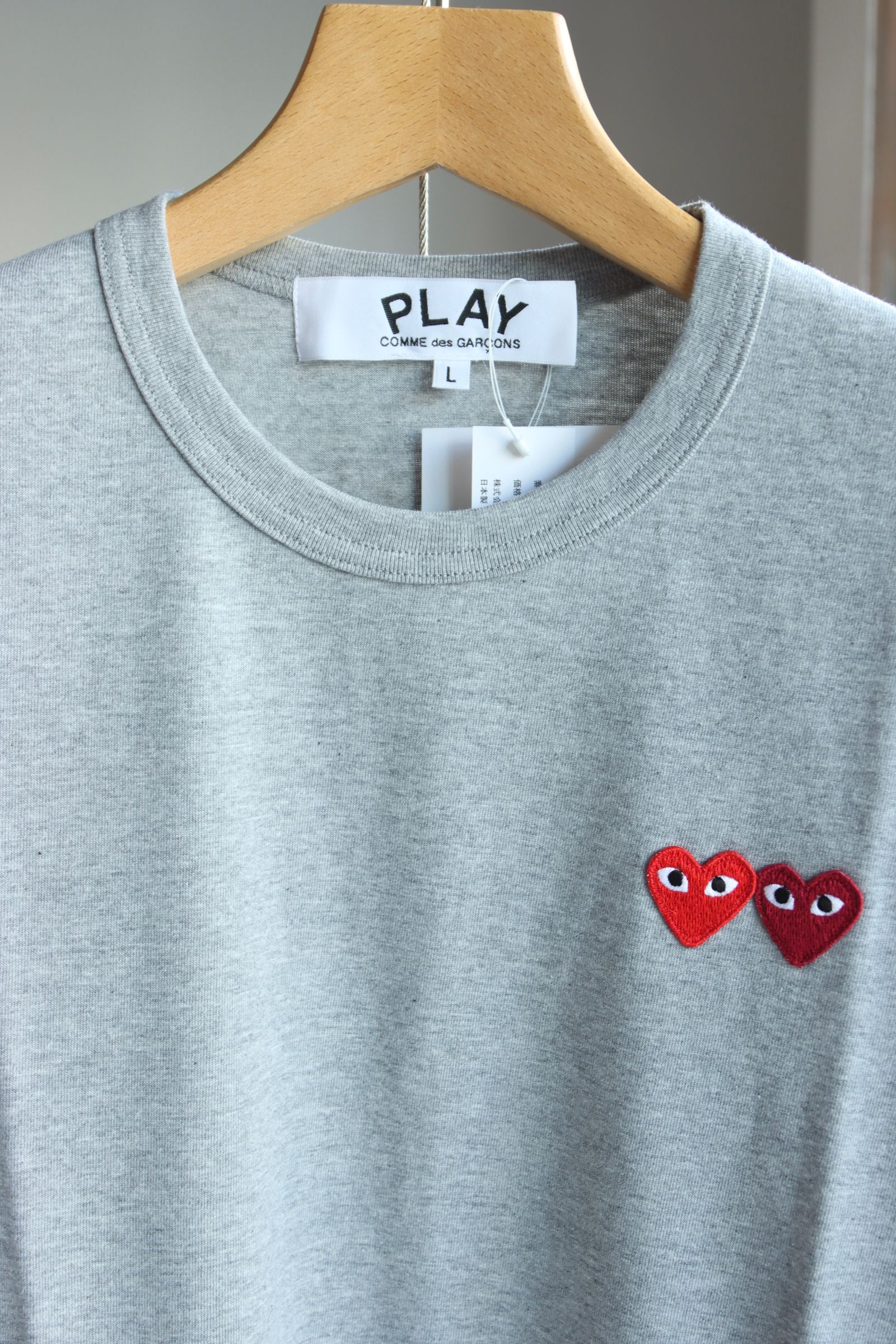 【Comme des Garcons PLAY】定番大人気！ダブルハート Tシャツ★ PLAY COMME des GARCONS プレイ コム デ ギャルソン Tシャツ