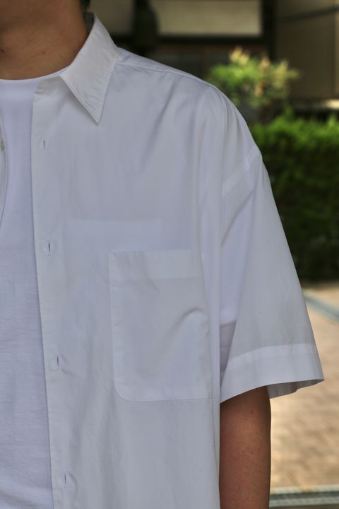 Graphpaper Broad Oversized S/S Regular Collar Shirt(GM212-50625B) style.2021.6.6.