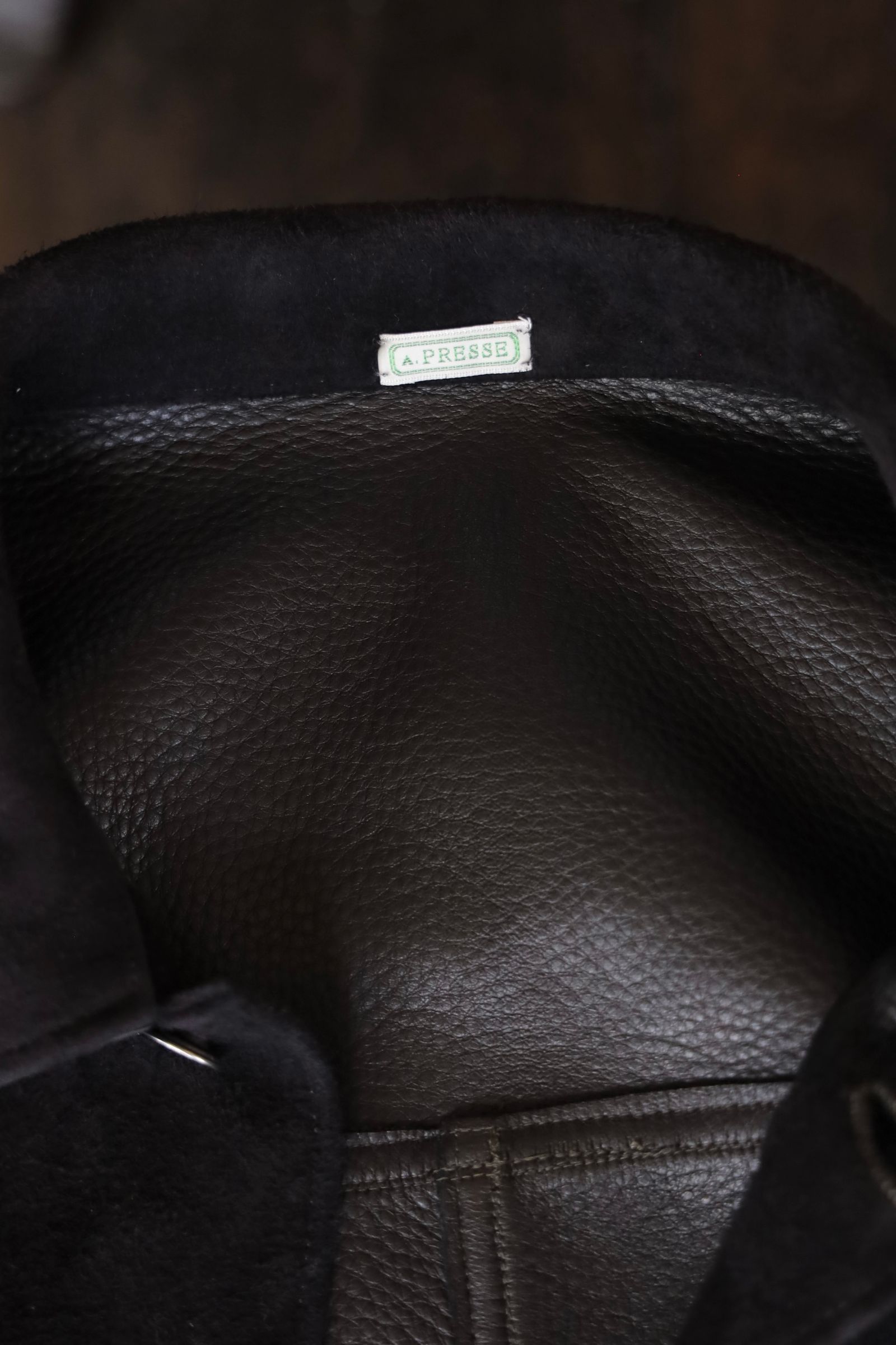 アプレッセ 2025 STYLE2 Suede Leather 1st Type Jacket(25AAP-01-10)BLACK
