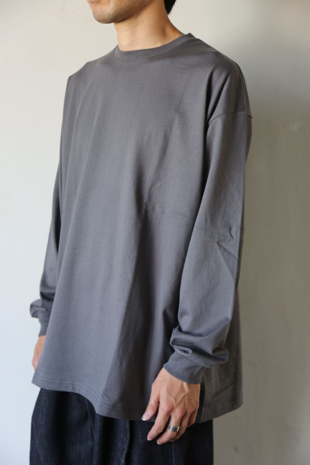 Graphpaper L/S Oversized Tee GRAY Style.2020.8.28. | 1190 | mark