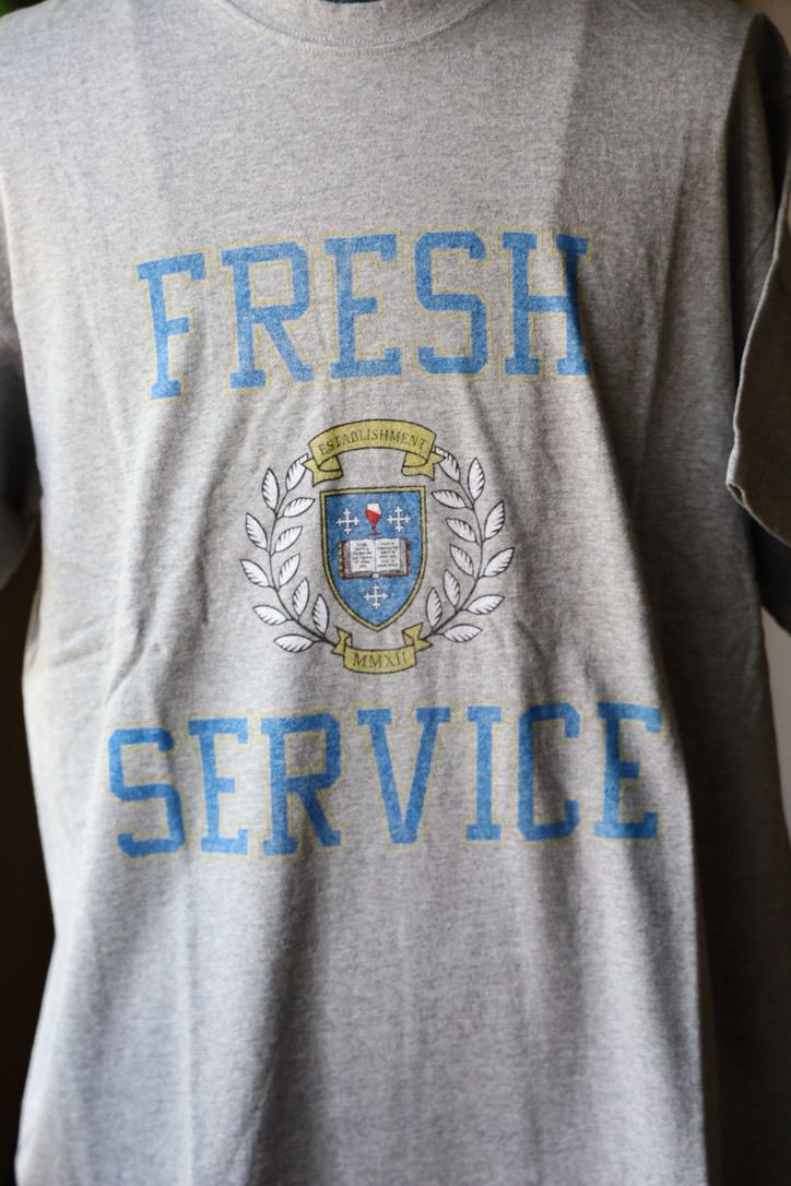 フレッシュサービス CORPORATE PRINTED S/S TEE "COLLEGE"(FSC253-70013)H.GRAY★8月16日(土)発売！