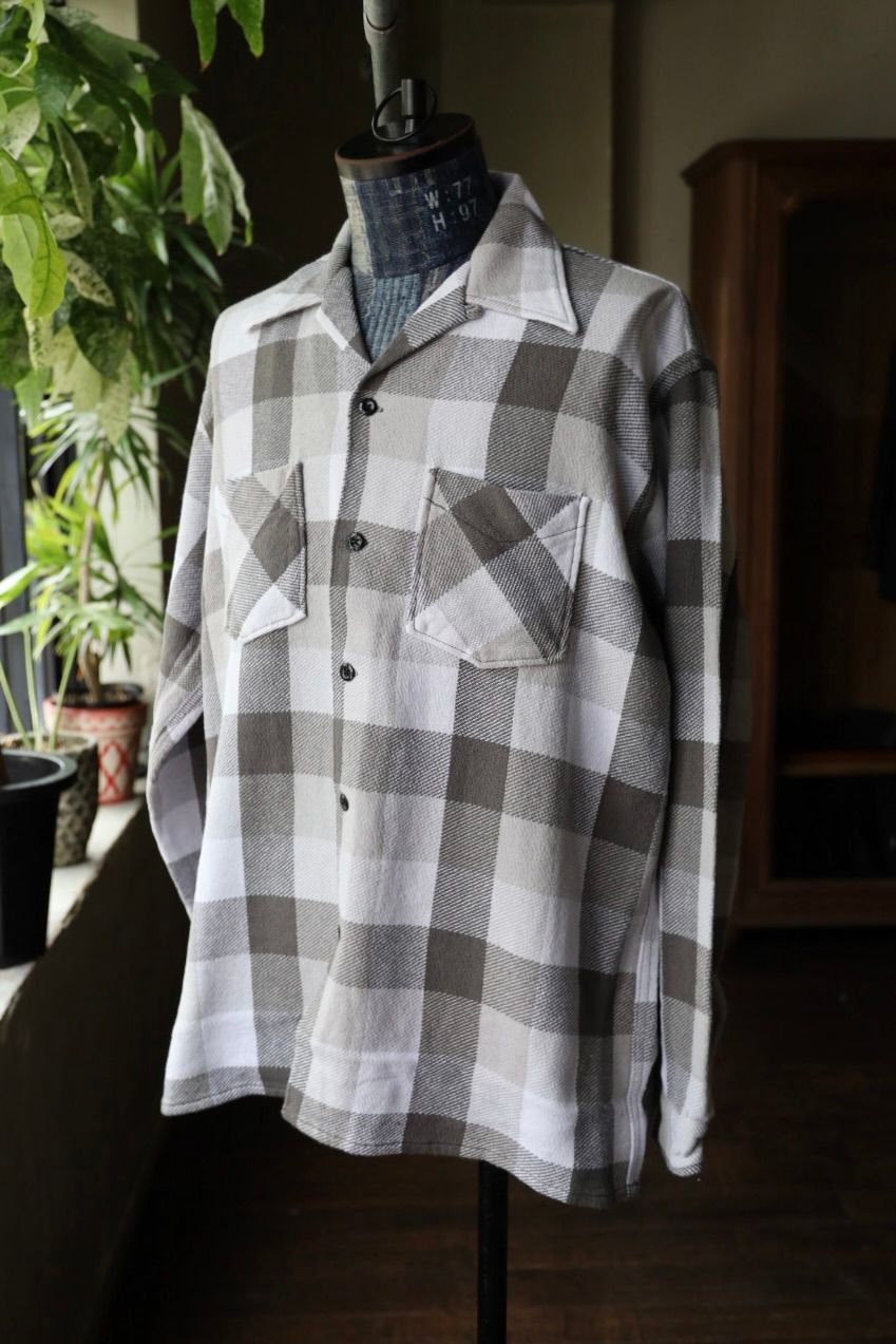 BOW WOW 25FWバウワウ CHECK FLANNEL SHIRT(BW252-CFS)GRAY x WHITE