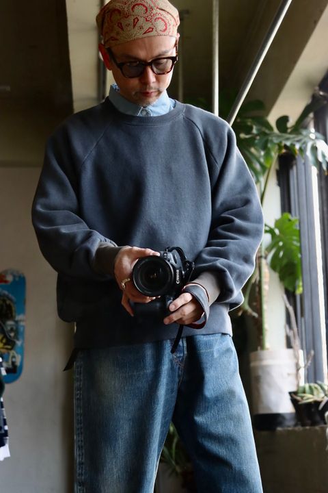 A.PRESSE 23SS Vintage Sweatshirtスタイル
