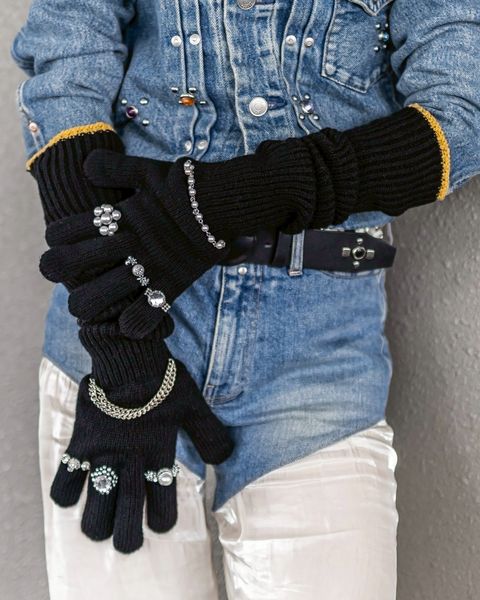 doublet ダブレット25AW LONG KNIT GLOVES WITH RINGS (25AW87GV04) BLACK★9月13日(土)発売！