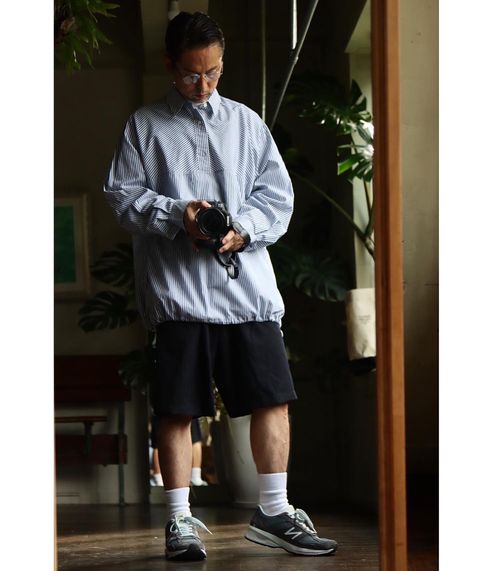 FreshService CORPORATE STRIPE ANORAK SHIRTスタイル