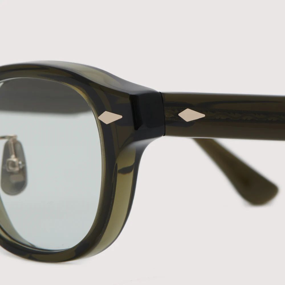 ノチノオプティカル "NOCHINO FR" #5.CREAR SMOKE OLIVE × GREY GREEN to D.GREY (調光モデル)