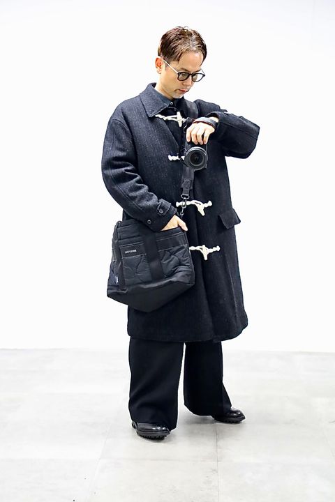 COMME des GARCONS HOMME ストライプダッフルコートスタイル2025.10.3.