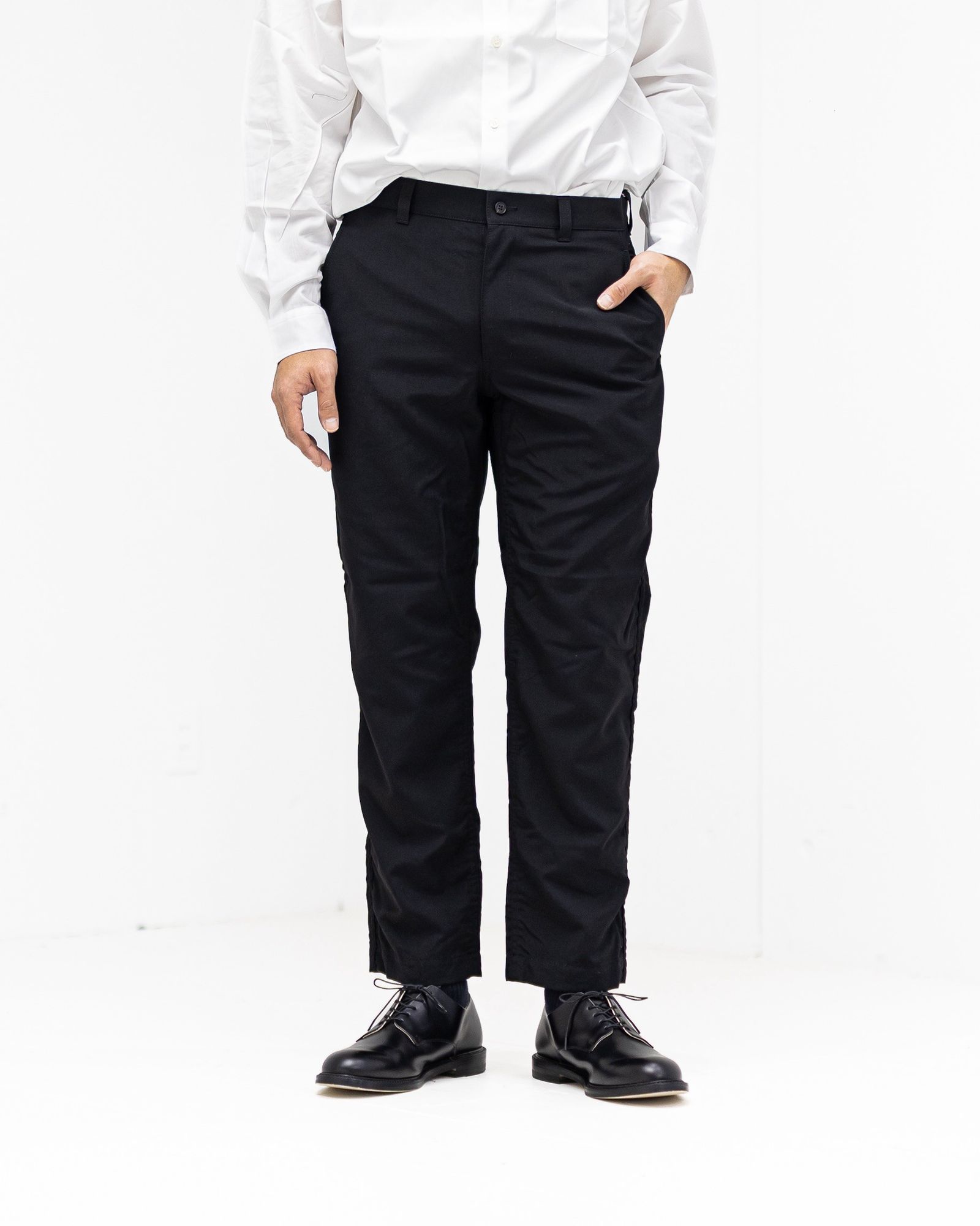 コムデギャルソンオム26SS ウールポプリンテーパードパンツ(HQ-P101-051)BLACK☆2月6日(金)発売！