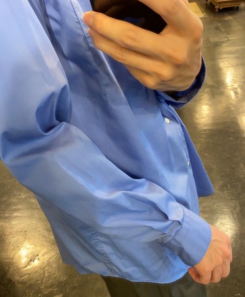 Graphpaper Broad L/S Regular Collar Shirt(GM203-50108B)"BLUE"Style.2020.7.13.