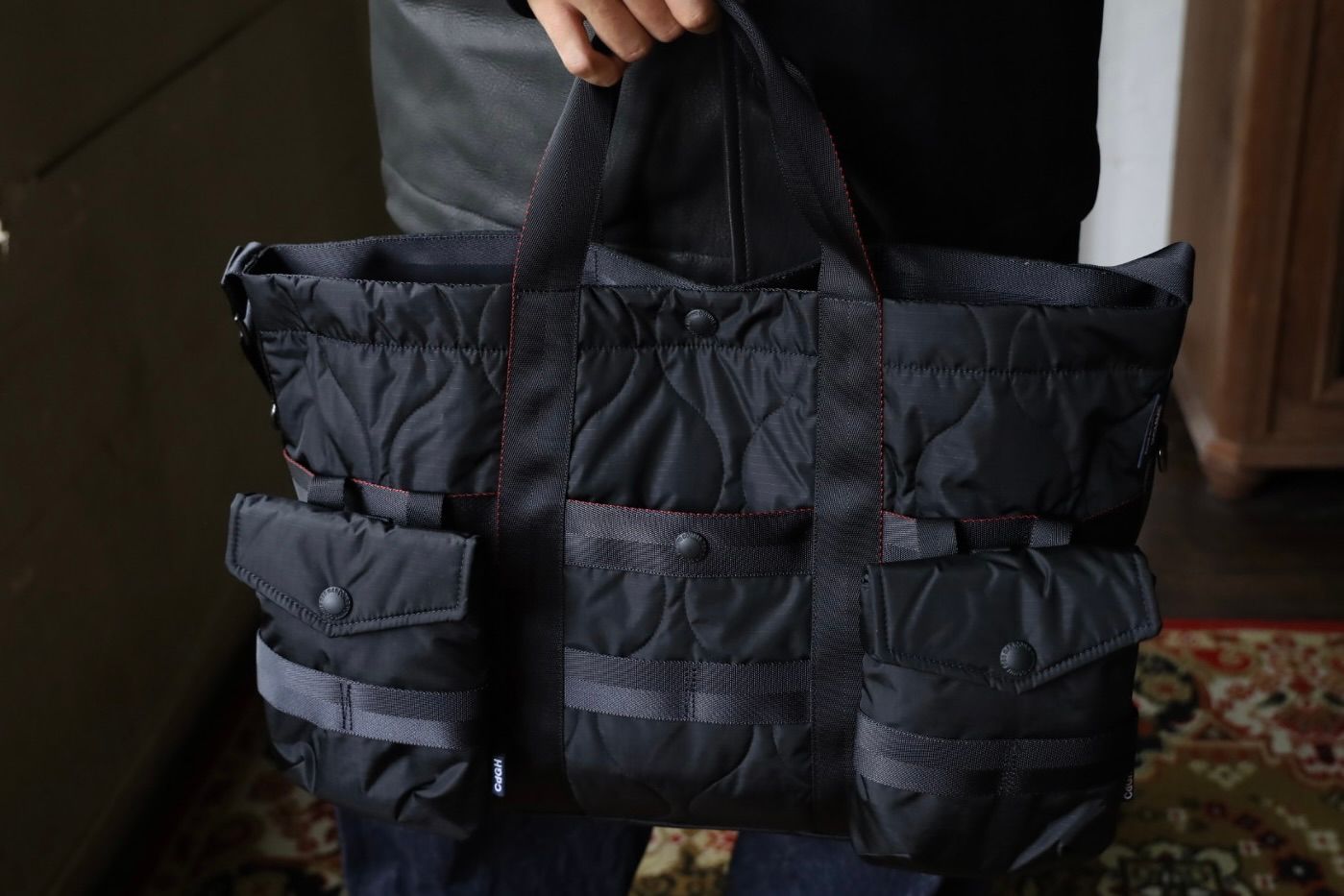 コムデギャルソンオム バッグ 2WAYキルティングTOTE BAG(HR-K206-051)BLACK☆10月2日(金)発売！