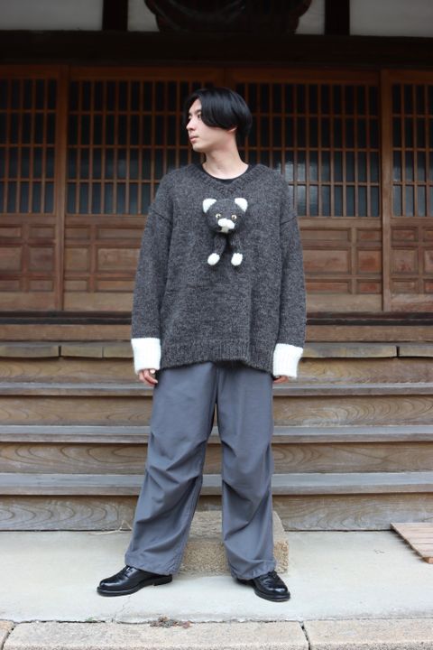 doublet STUFFED CAT HAND-KNITTING PULLOVER(21AW30KN50) style.2021.9.13.