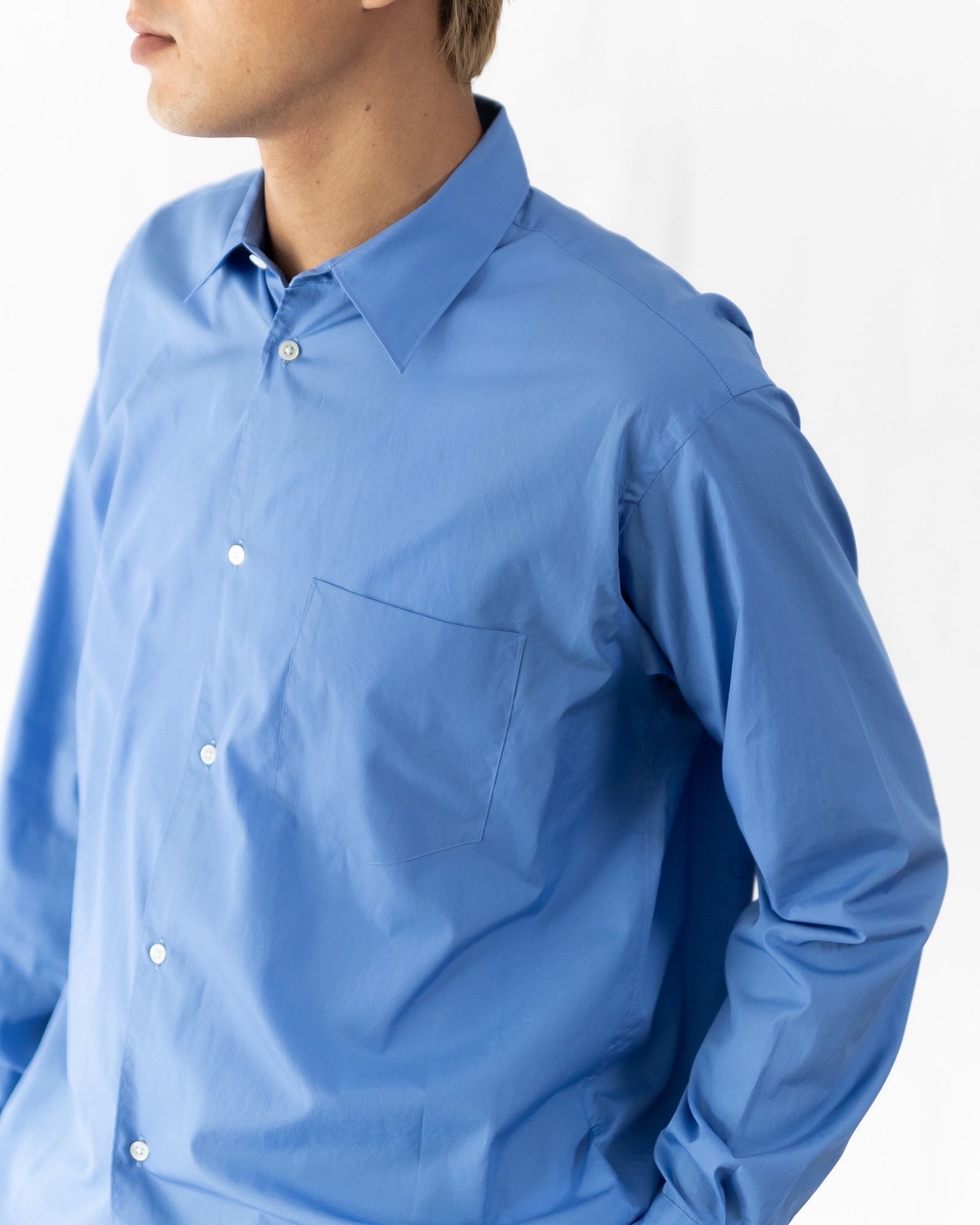グラフペーパーシャツ Broad Regular Collar Shirt (GM251-50005B)BLUE☆7月19日(土)発売！