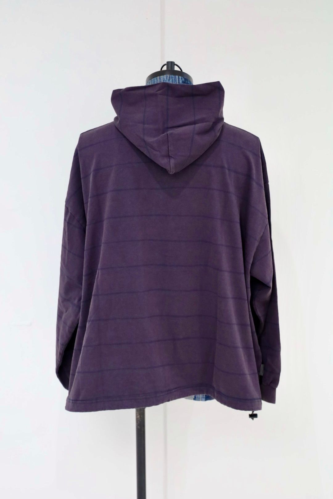 S.F.C 25FW エスエフシー SIDE STRIPE HOODY LS TEE (DISCHARGED) (SFCFW25CS07)Navy