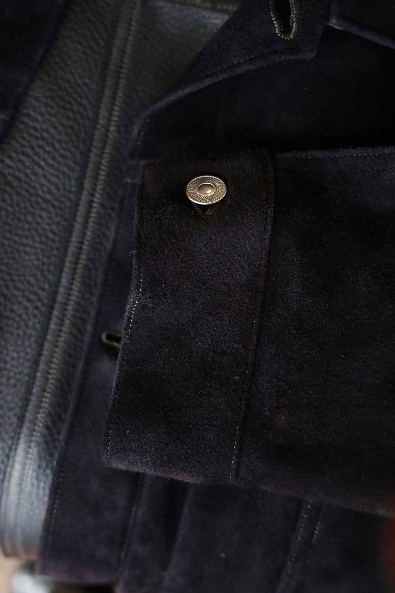 アプレッセ 2025 STYLE2 Suede Leather 1st Type Jacket(25AAP-01-10)BLACK