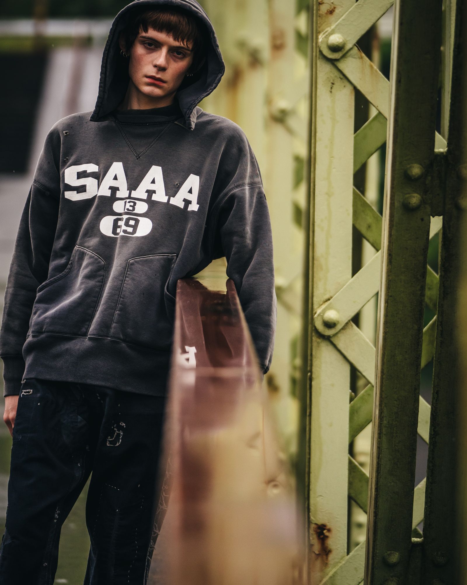 セントマイケル25AWベルベルジンコラボ BB_AFTER HOODED DBL FC /SAA(SM-HR1-0000-C58)BLACK☆11月8日(土)発売！