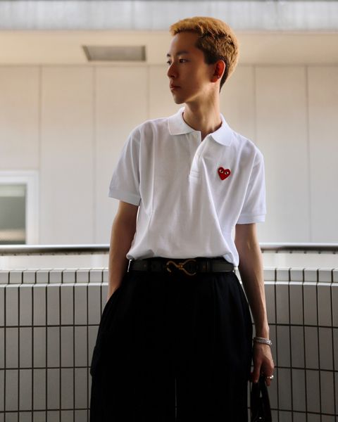 PLAY COMME des GARCONS プレイコムデギャルソン23SS REDハート ポロシャツスタイル