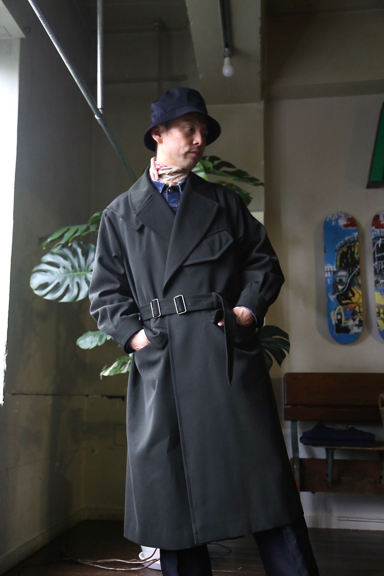 感謝価格】 トレンチコート 22AW Coat Mortorcycle Surge Wool blurhms ...