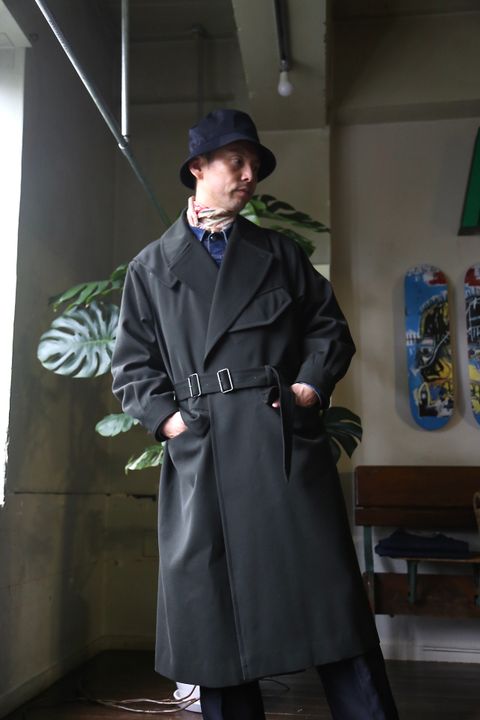 blurhms Wool Surge Motorcycle Coat "KHAKI GREY"style.8.13.