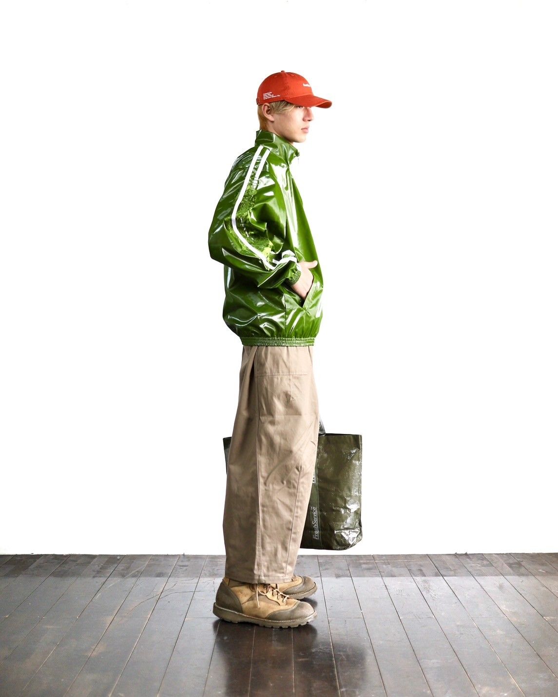 doublet - ダブレット24SS LAMINATE TRACK JACKET (24SS11BL187) KHAKI ...