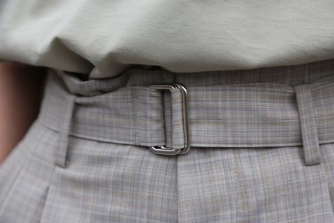 YOKE SIDE OPEN COUBLE-BREASTED JACKET(YK21SS0193J) style. 2021.04.23.