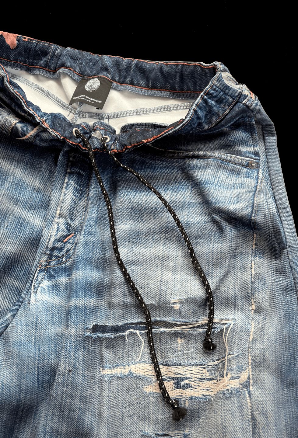 トーキングアバウト ジ アブストラクション 25AW DENIM PRINT FLEECE LINING WIDE PT(2526AW-PT-002F)BLUE☆新作発売！