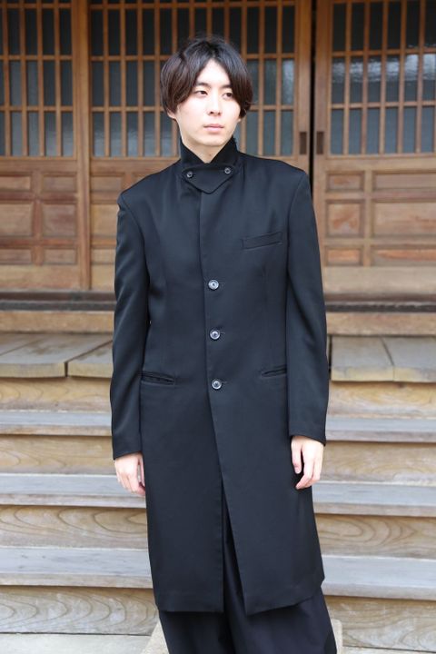 Yohji Yamamoto タキシードドクタージャケット"W-ロングJKTプリントB"style.2020.8.9.