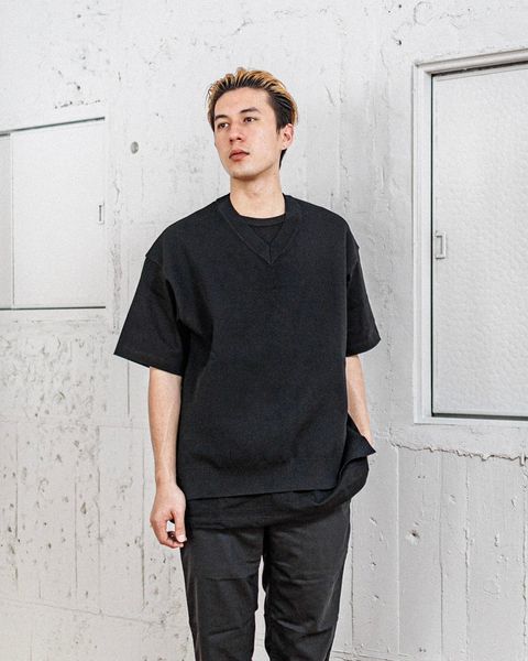 COMME des GARCONS HOMME 異素材切り替えS/S Tシャツ(BLACK)Tシャツ スタイル 2月8日(土)新作発売！
