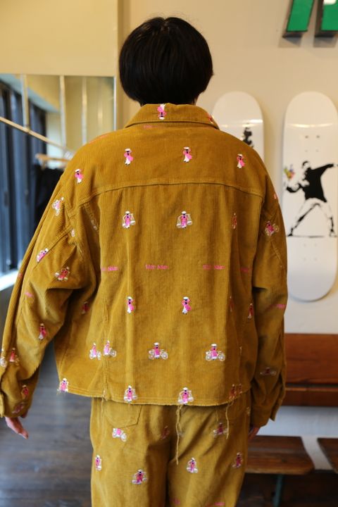 VETNAM EMBROIDERY COURDUROY JACKET & VETNAM EMBROIDERY WIDE TAPERED TROUSERSセットアップスタイル.2020.9.12.