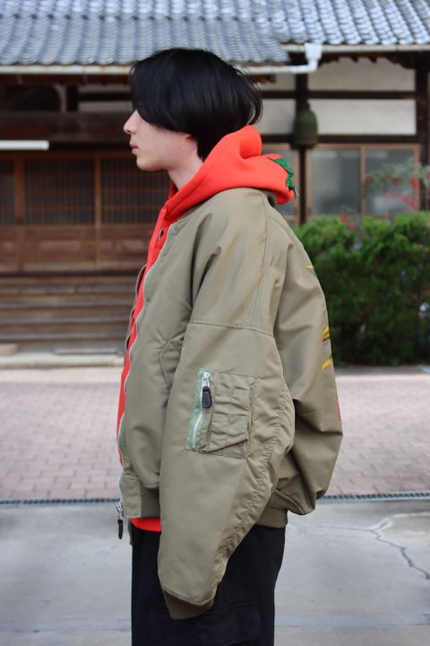 doublet VEGETABLE DYED MA-1(22SS13BL132) style.2022.1.15
