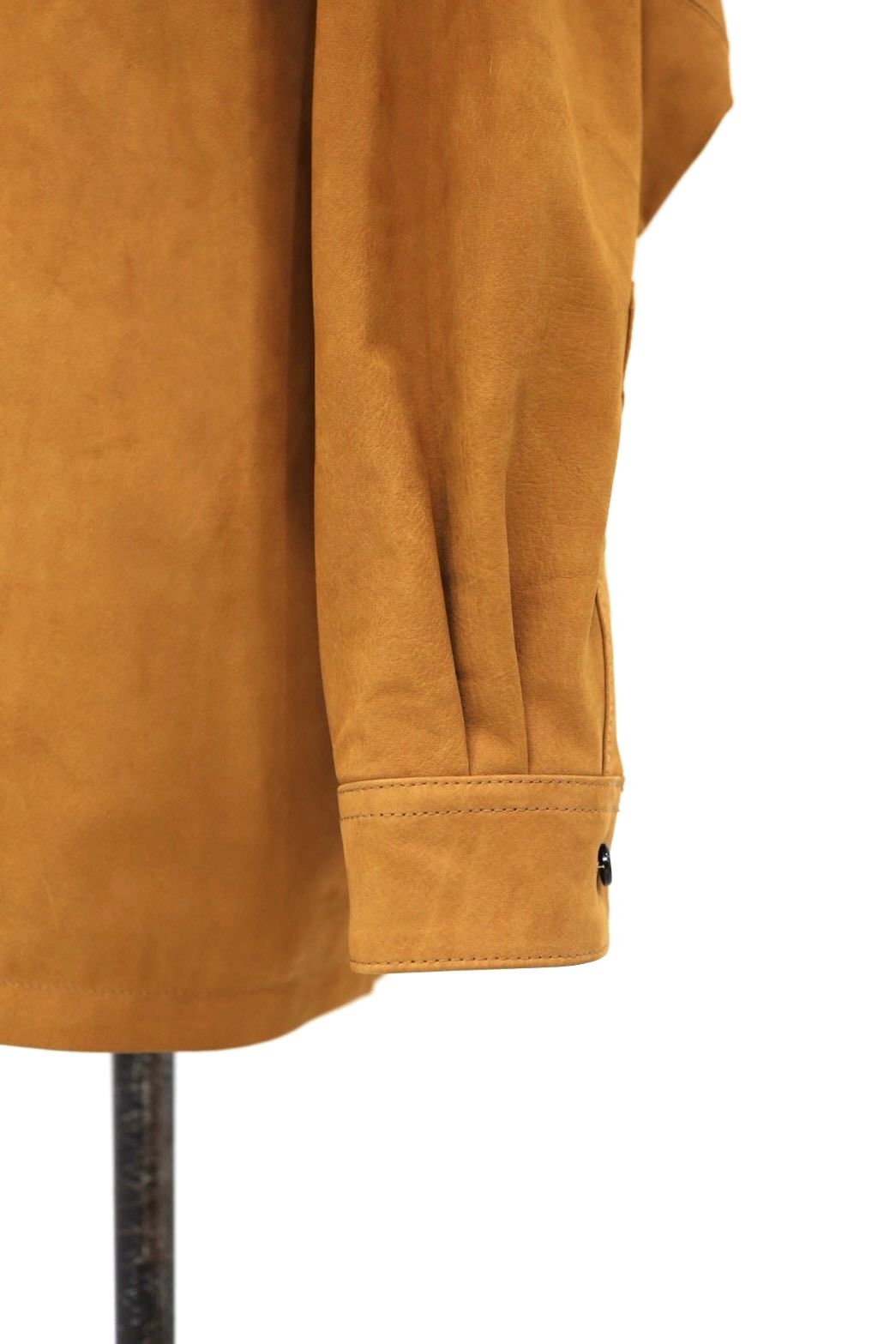 グラフペーパー26SS Cow Nubuck Leather L/S Oversized Regular Collar Shirt(GU261-50406)BROWN☆2月28日(土)発売！